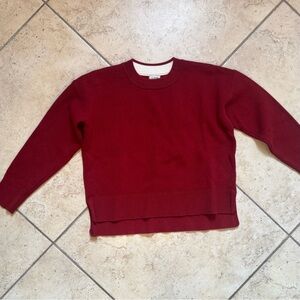 L.L. Bean Women's Rich Burgundy Crew Neck Cashmere Blend Sweater